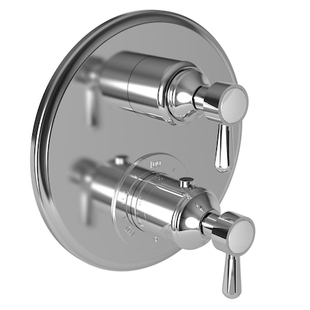 Newport Brass 1/2" Round Thermostatic Trim Plate With Handle in Gun Metal 3-1663TR/14